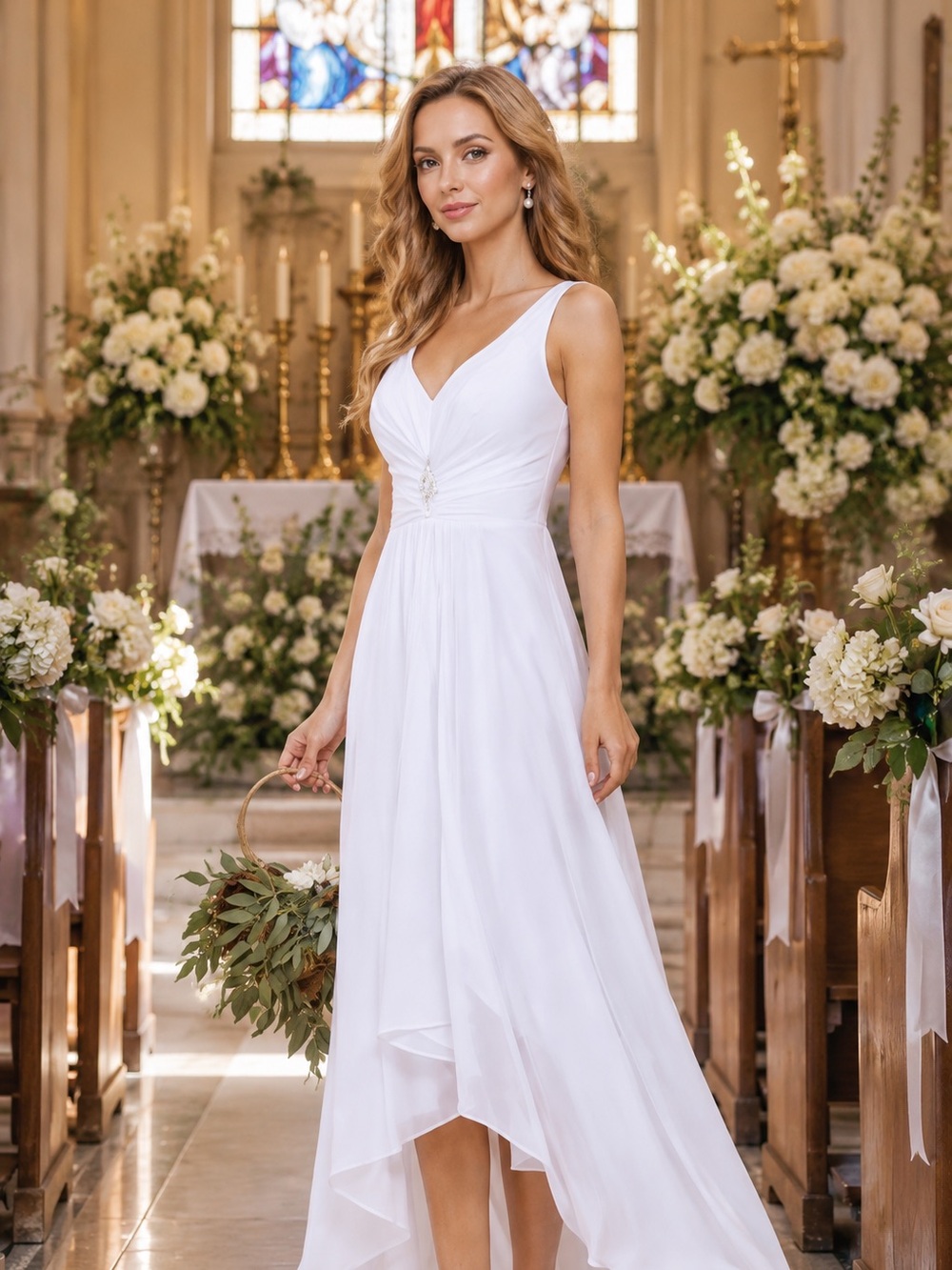 Elegant White Evening Gown